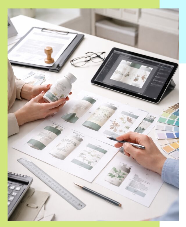 Профессиональная разработка дизайна и текста этикетки продукции в Калининграде