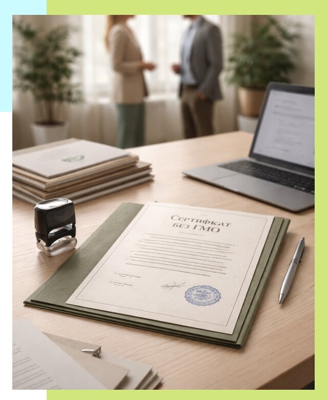 Сертификат без ГМО в Калининграде от 7589 р. оформить срочно Алешин-Клн